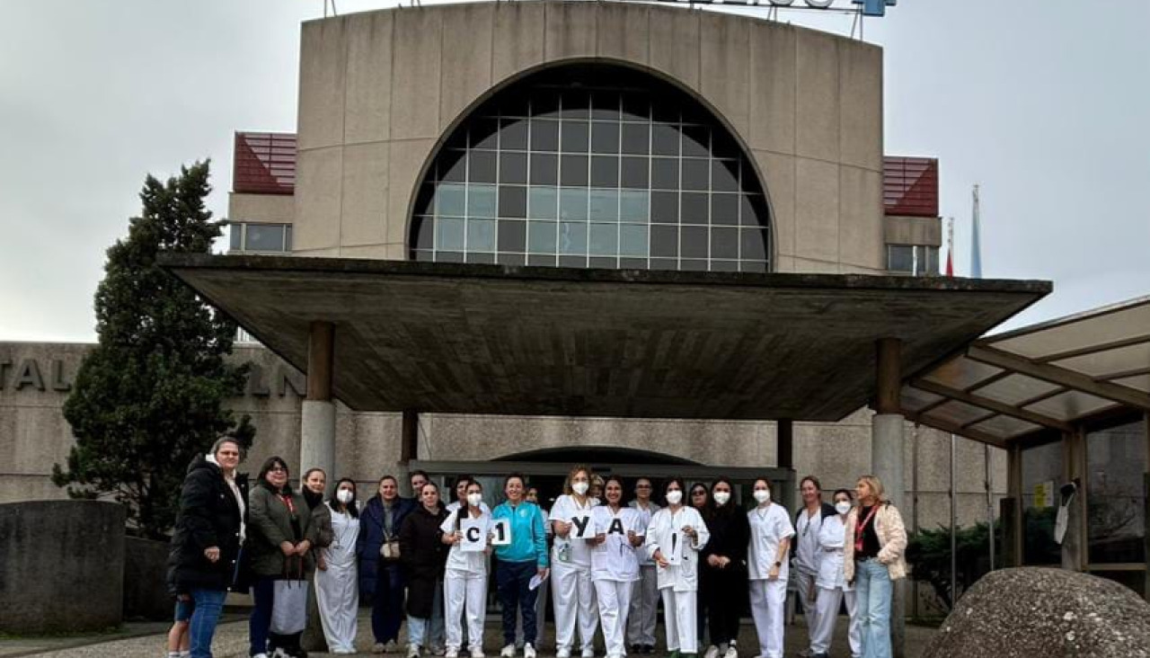 Protesta en el Hospital do Salnés