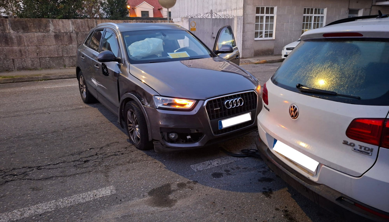 Imagen del accidente en la avenida de Villagarcía