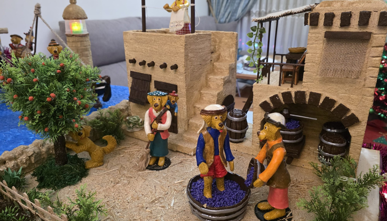 Todas las figuras del Belén recuerdan a Duna, la Golden que inspiró a su autora