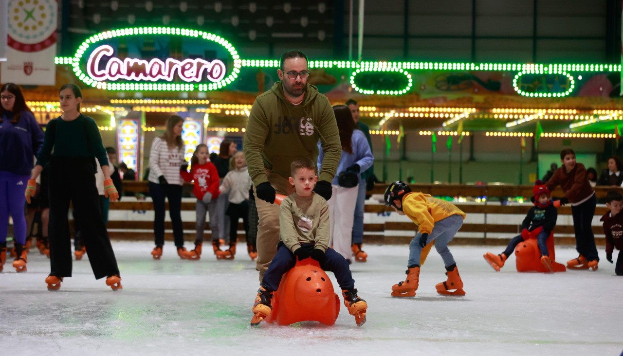 La pista de hielo fue lo más demandado