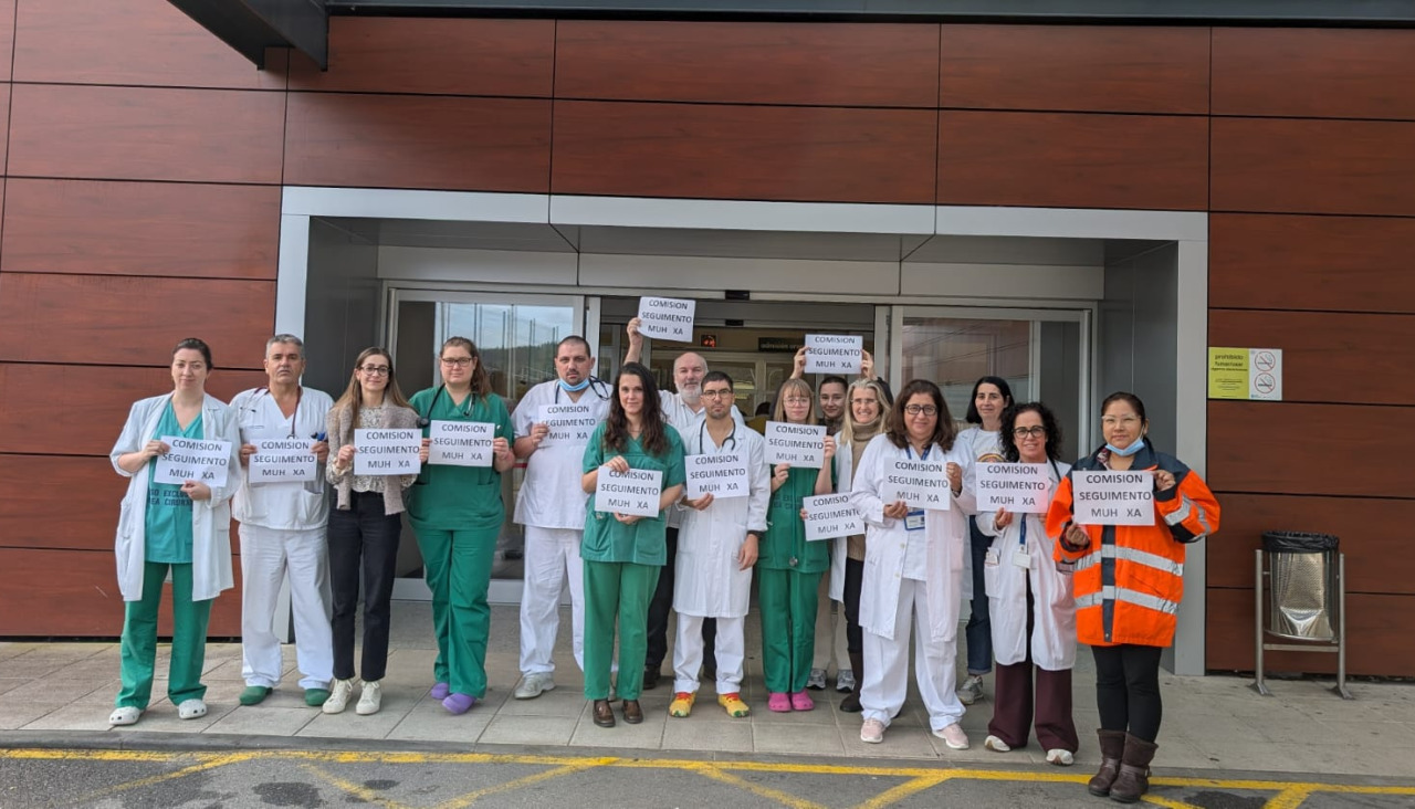 Concentración a las puertas del Hospital do Salnés