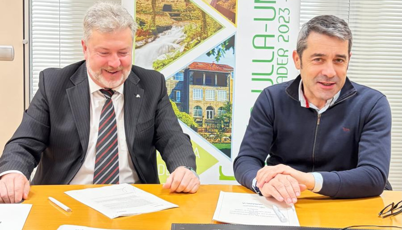 La firma del acuerdo entre el grupo y Abanca