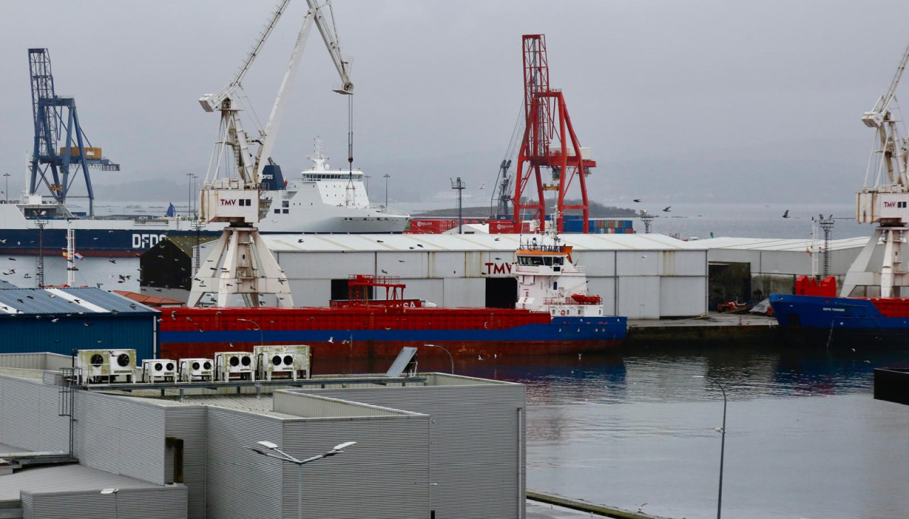Imagen del Puerto de Vilagarcía, en el interior