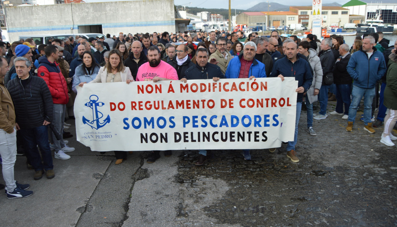 Protesta del sector el lunes en Ribeira