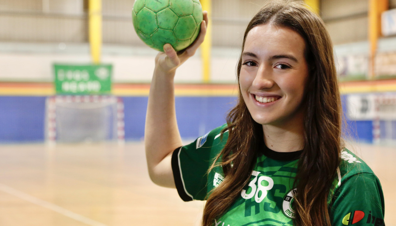 Raquel Muñiz en el Pabellón de Coirón, dónde el Asmubal ejerce de local