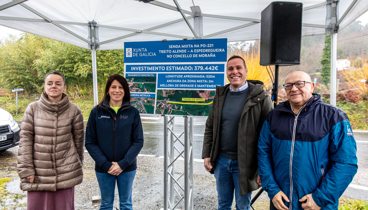 La conselleira de Vivenda e Planificación de Infraestructuras, durante la presentación de la senda