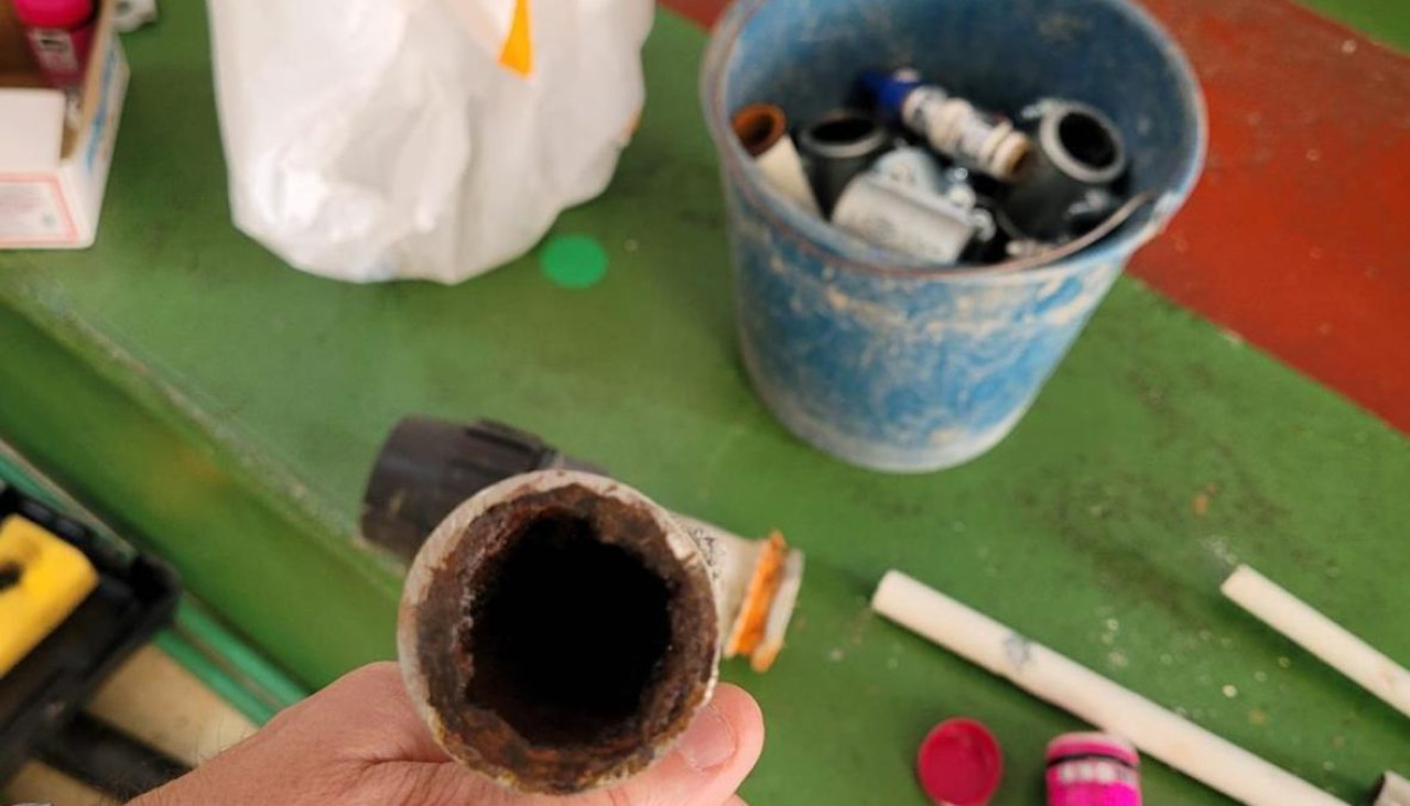 Interior de una de las tuberías