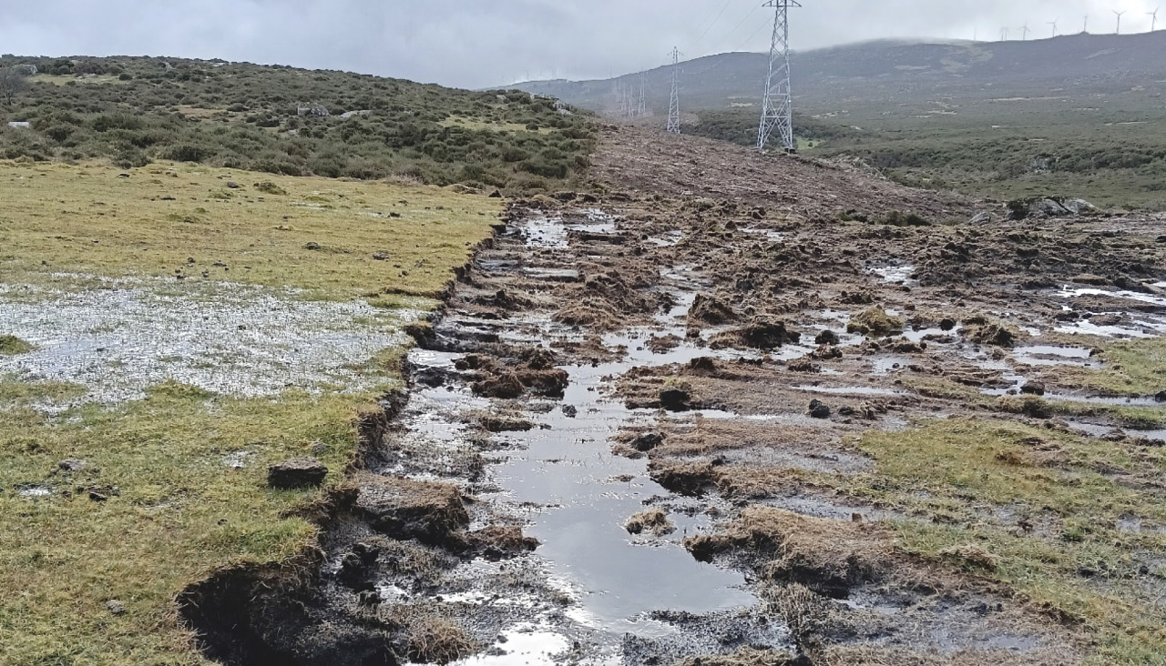 Adega hizo pública esta imagen del estado actual de la turbera de Os Chans do Barbanza