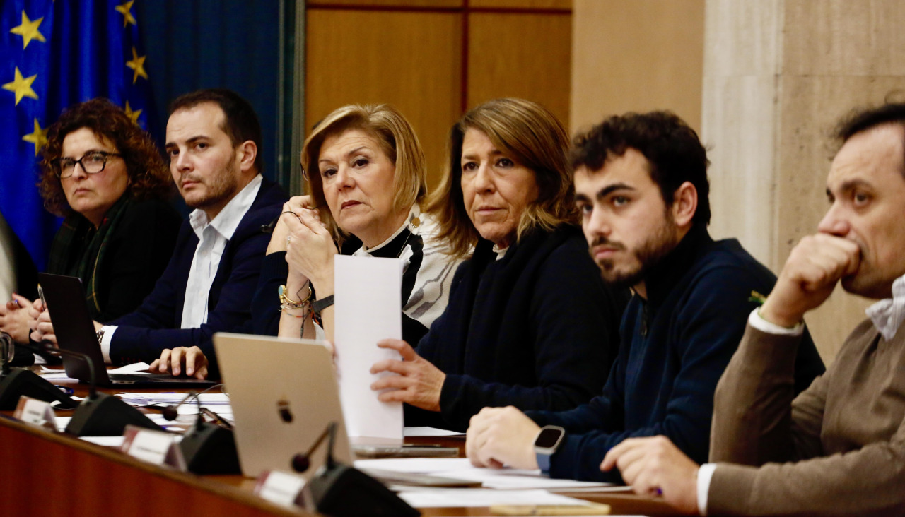 Parte del grupo municipal del PP en un pleno