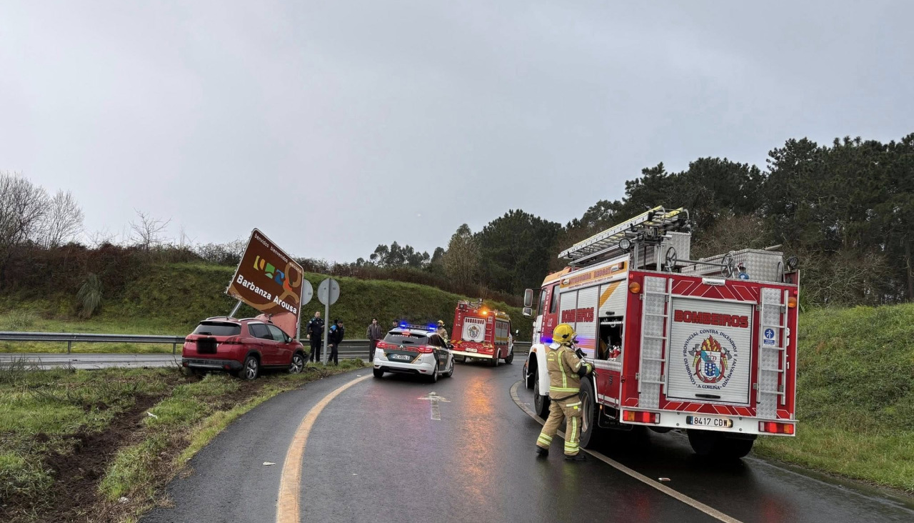 Imagen del primer accidente en la AG-11