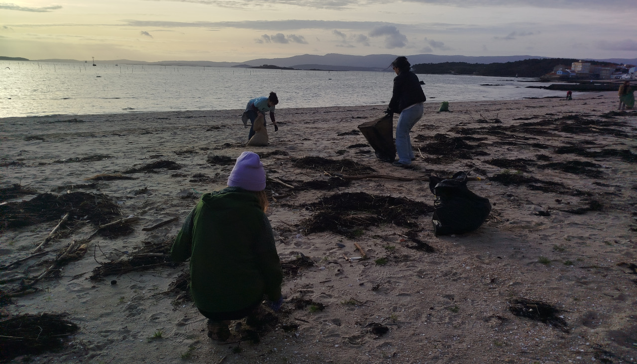 Voluntarios que participaron en  la limpieza