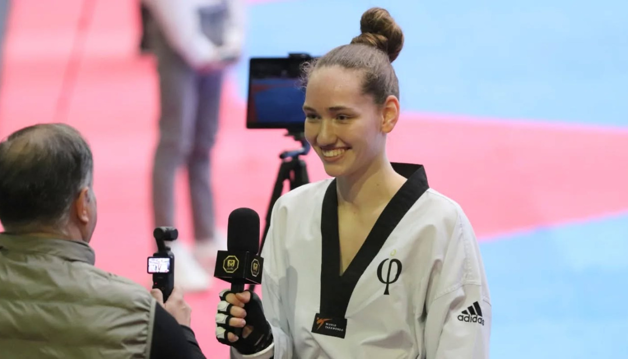 Ekaterina Rebón durante la competición