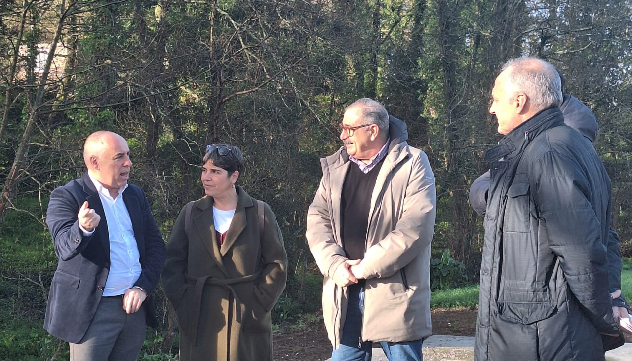 Un momento de la visita a la zona