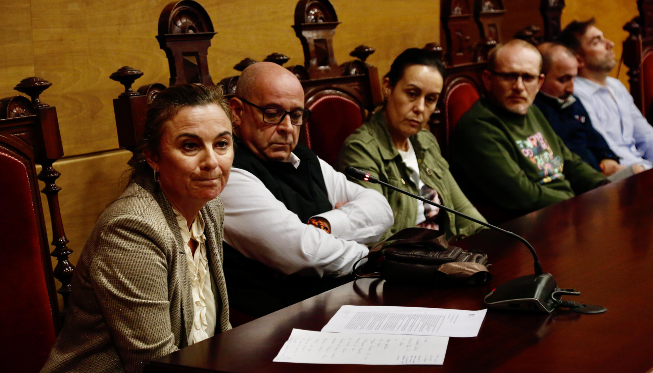 Los populares, durante la celebración de un Pleno