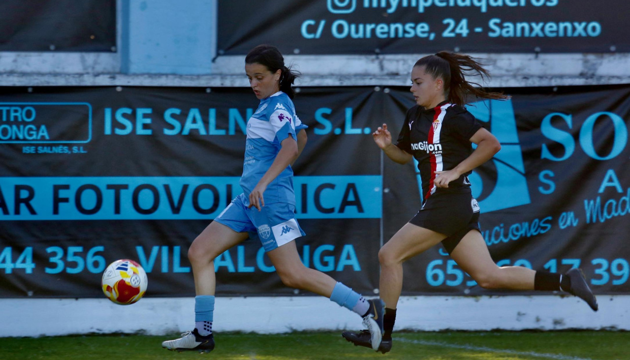 El Atlético Villalonga perdió contra el Sporting en Gijón