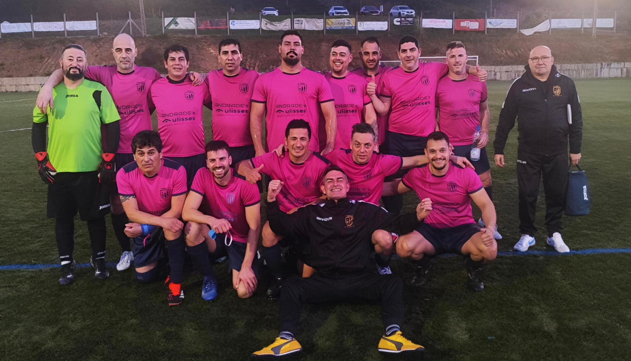 Formación del A Tasca que marcha séptimo en la Segunda de Veteranos de la delegación de Santiago