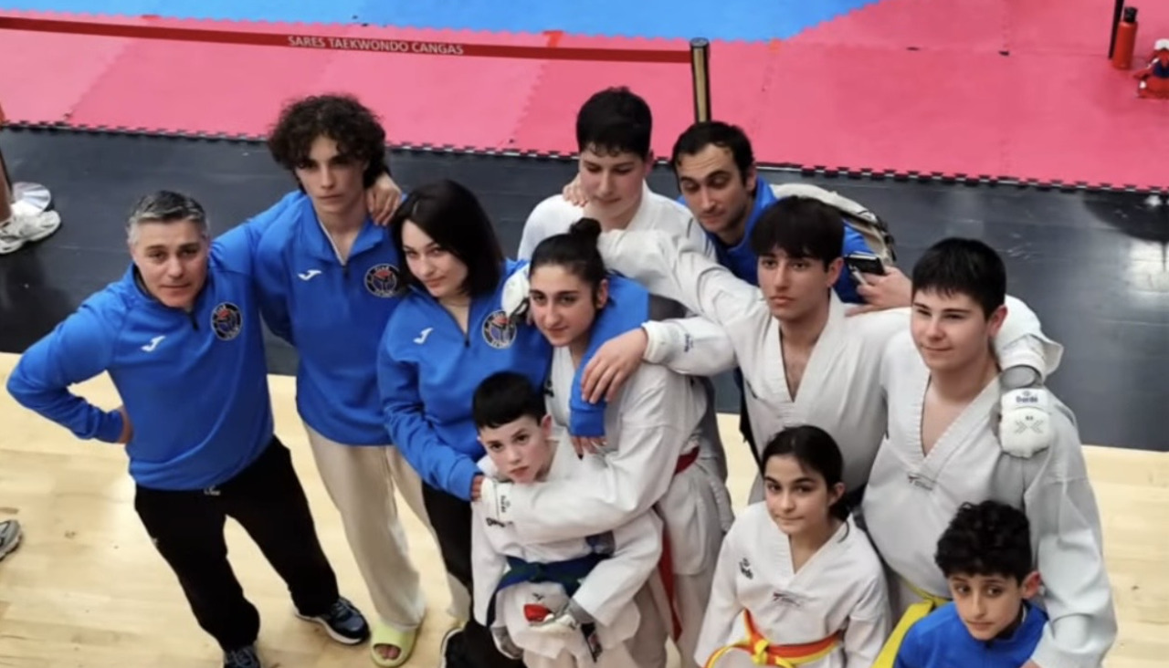 Los deportistas durante el Campeonato