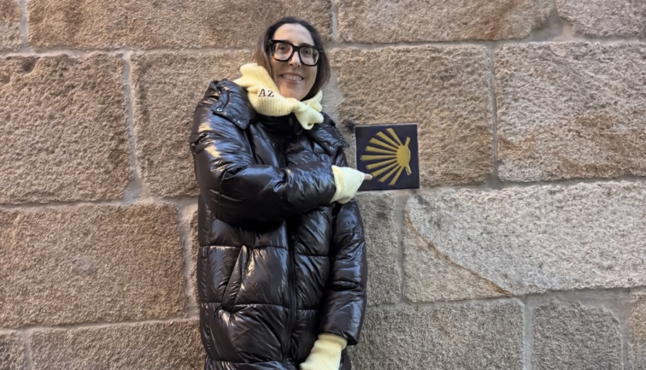 Paz Padilla durante su Camino de Santiago