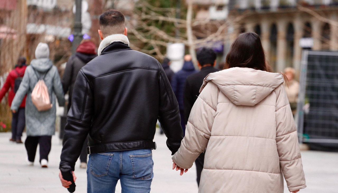 Una pareja por Vilagarcía