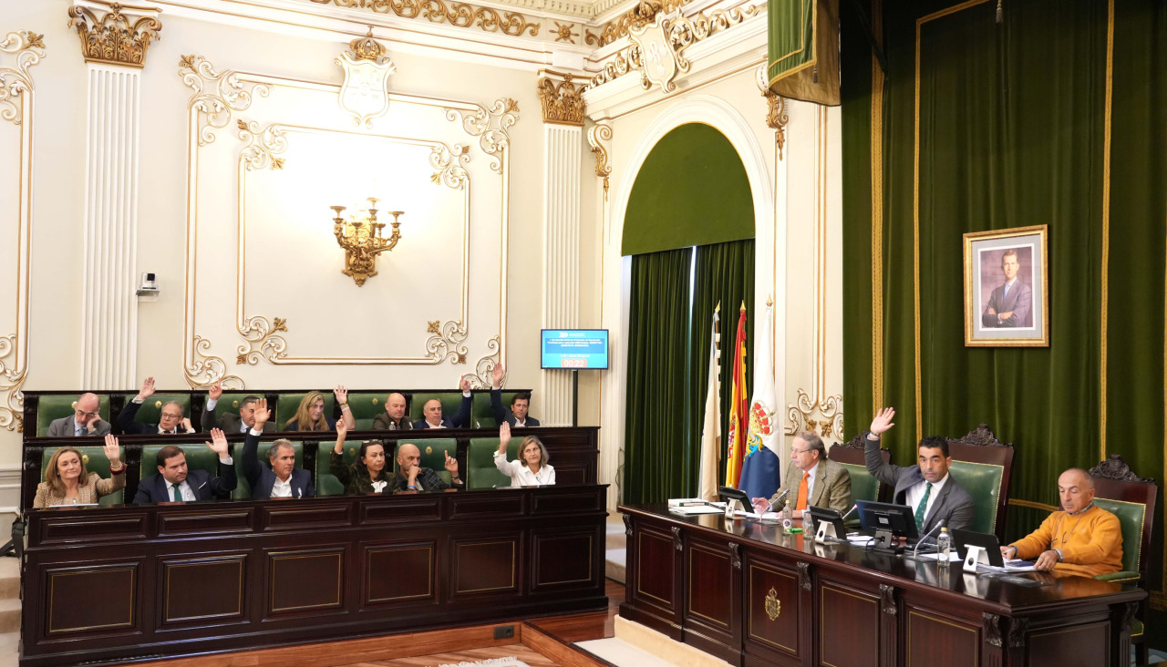 Imagen de archivo de un pleno anterior de la Diputación de Pontevedra