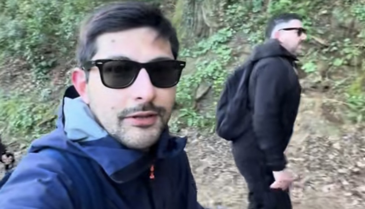 Juan Andrés Bayón durante el Camino de Santiago