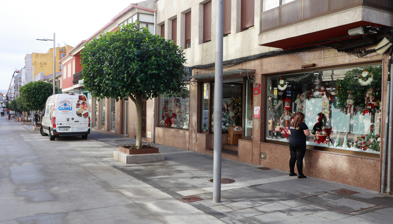 Una céntrica calle de O Grove