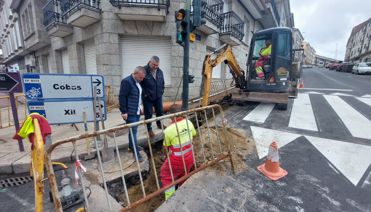 El alcalde, David Castro, durante una visita a los trabajos
