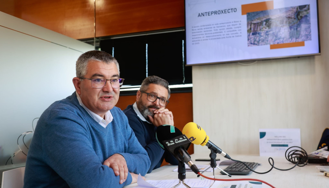 El presidente de la Mancomunidade, David Castro, y el gerente, José Ramón García Guinarte
