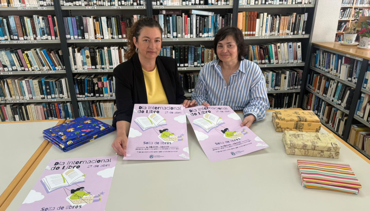 Patricia Lojo y Loló Fernández presentaron la actividad participativa convocada para conmemorar el Día Internacional del Libo