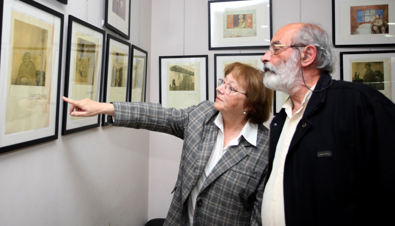 Paco Hernández y Ana Cancela en la inauguración de la exposición