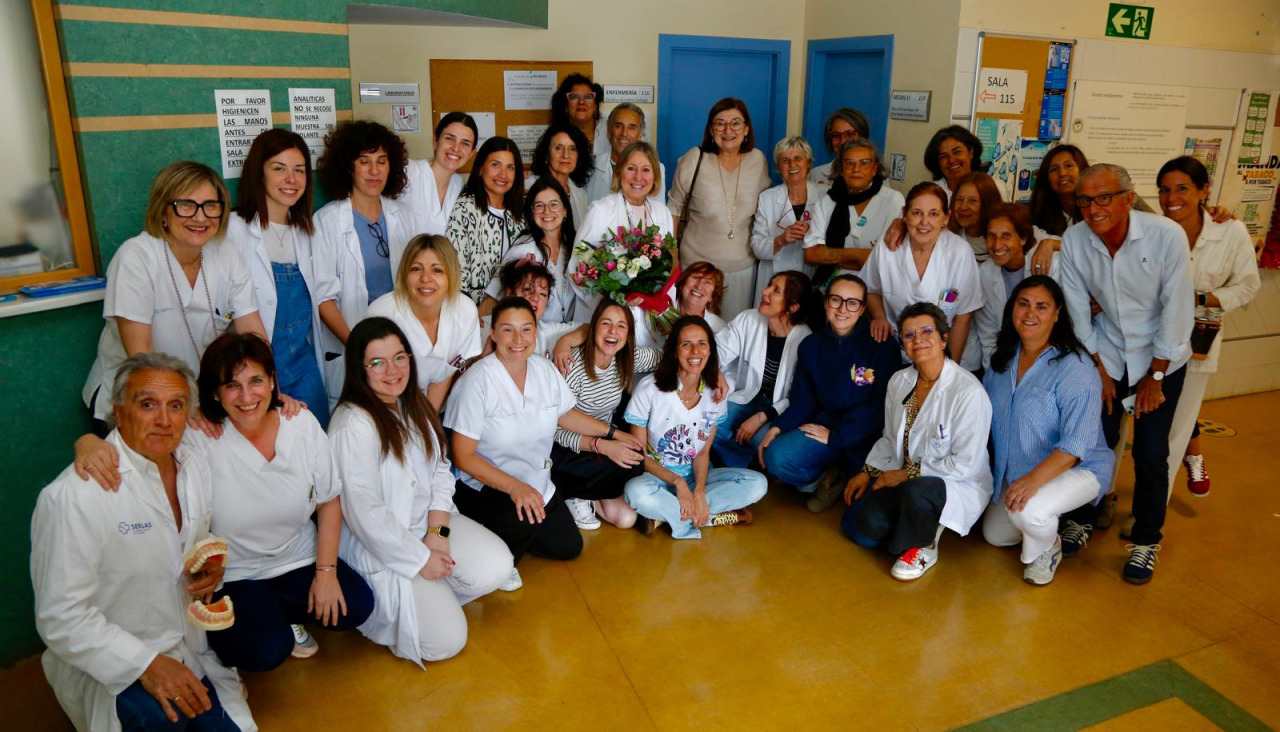 La plantilla del centro de salud de San Roque despidió a Carmen Lorenzo Míguez