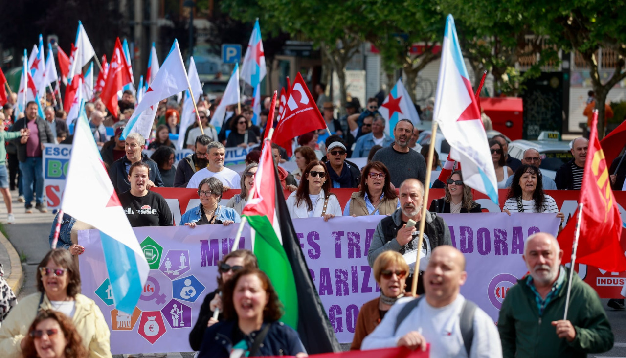 La manifestación de la CIG fue la primera que salió
