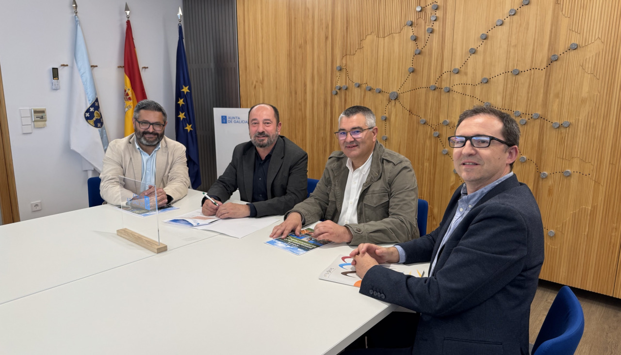 Guinarte, Merelles, Castro y Aspérez, durante la reunión