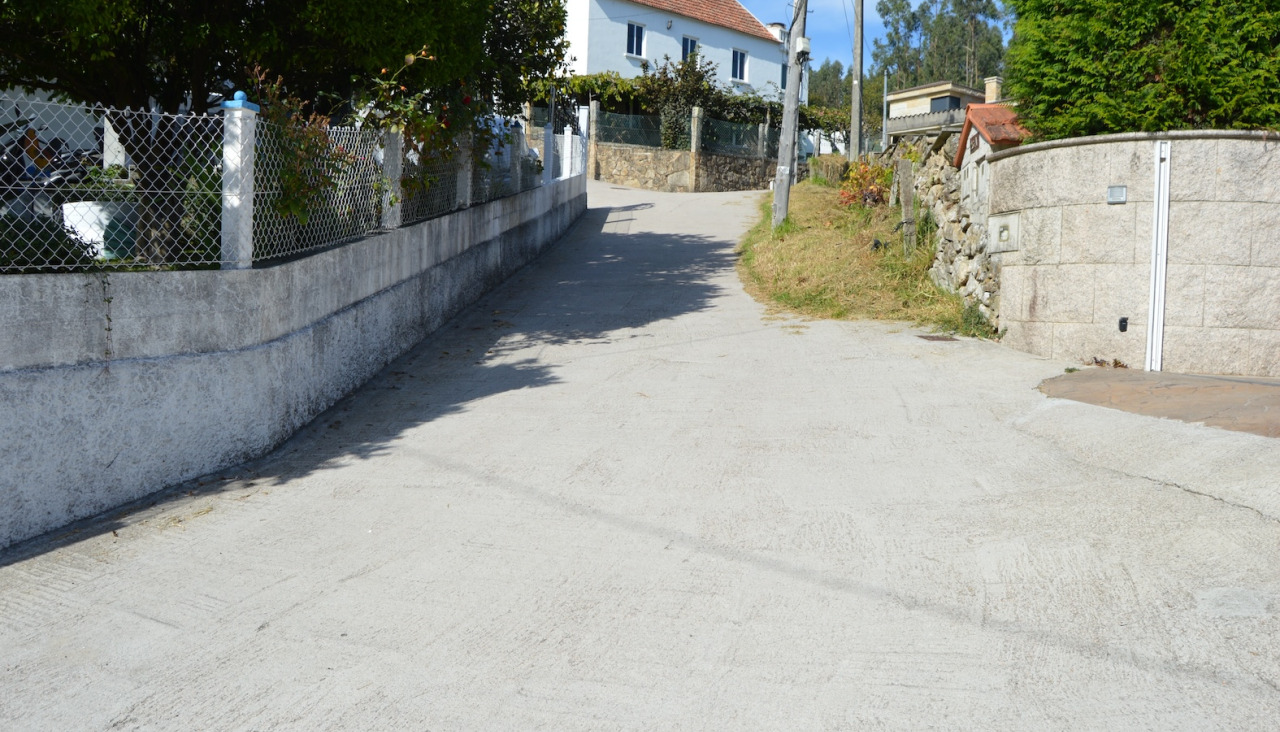 Camiño do Castro en la parroquia de Dorrón, en Sanxenxo