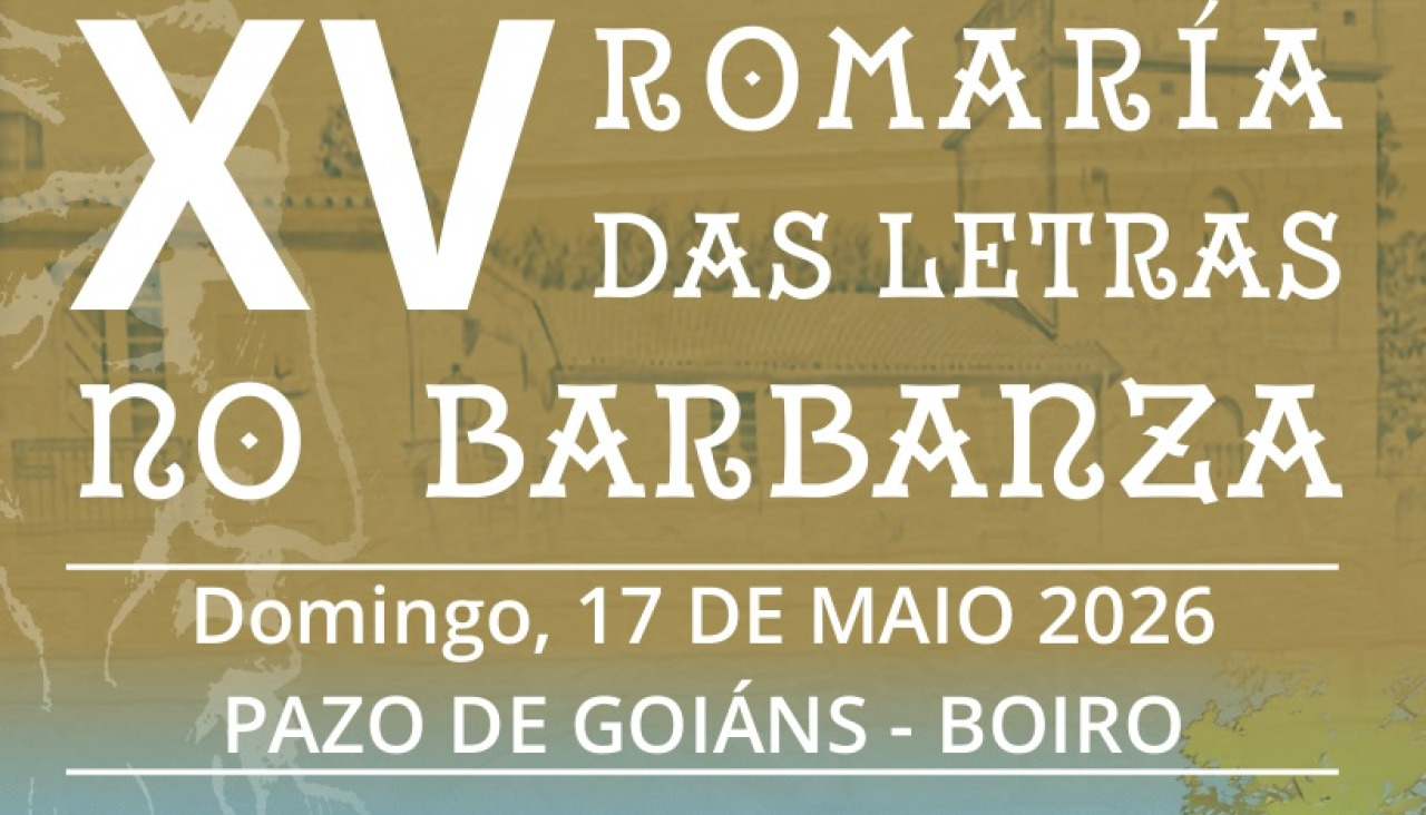 Cartel de la XV Romaría das Letras no Barbanza en el Pazo de Goiáns