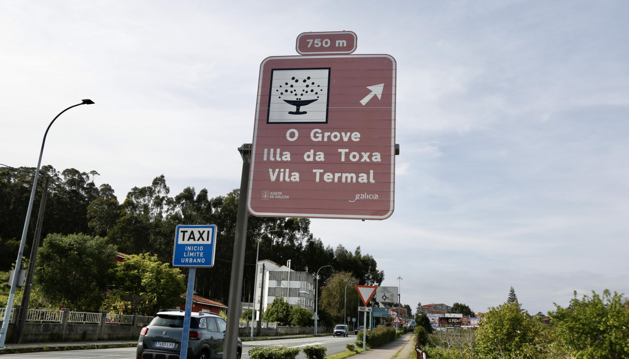 Indicador hacia la Illa de A Toxa en O Grove