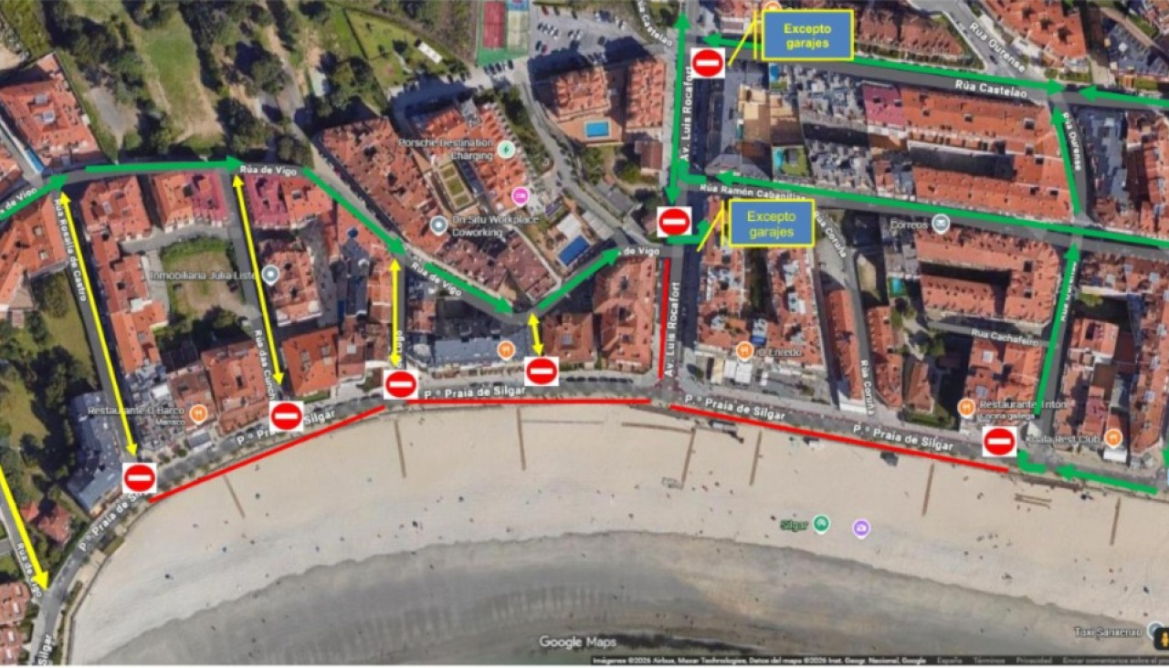Plan de tráfico alternativo en el Paseo de Silgar