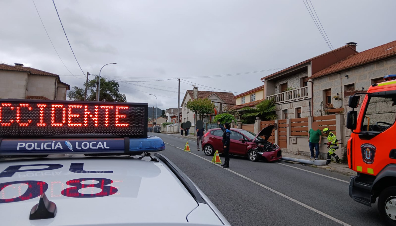 Una salida de vía en Vilagarcía