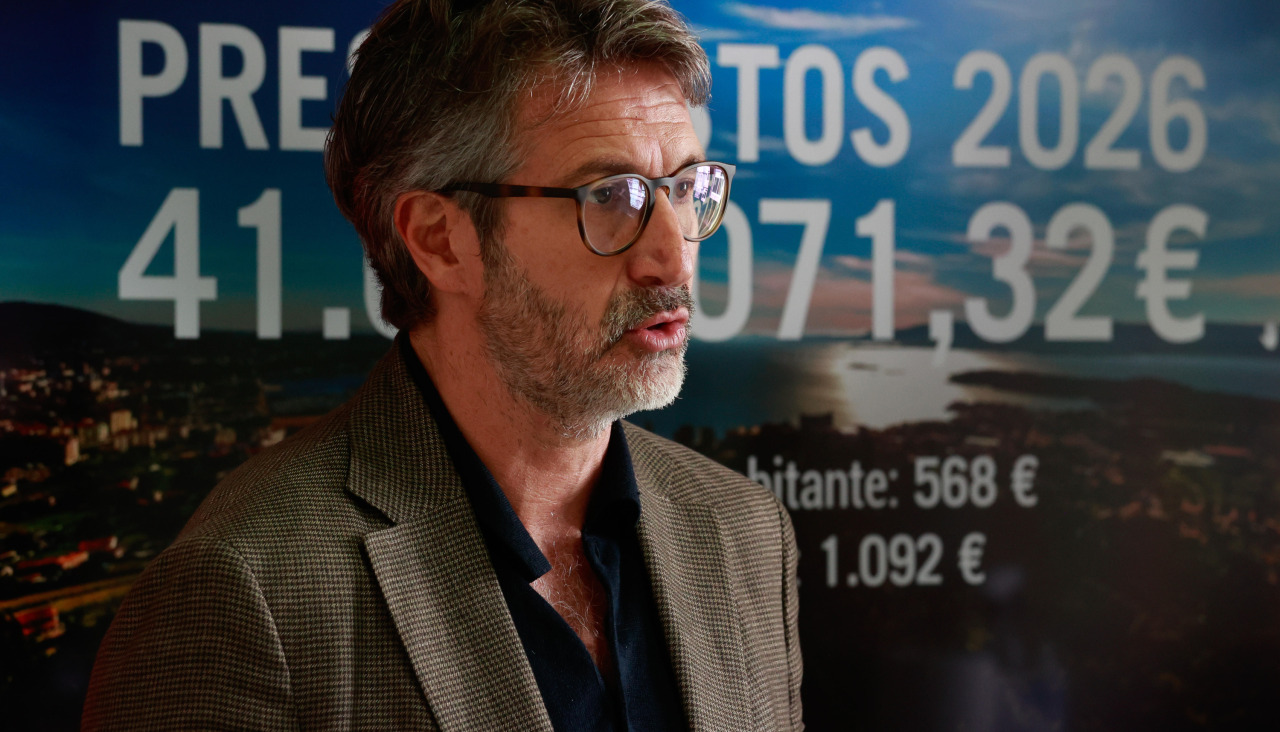 Alberto Varela, alcalde de Vilagarcía, en la presentación de los Presupuestos