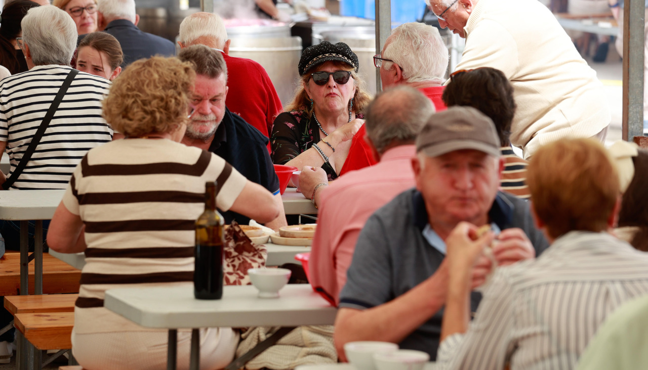 Ambiente en el entorno al Convento de Vista Alegre en las Fiestas de Santa Rita en Vilagarcía