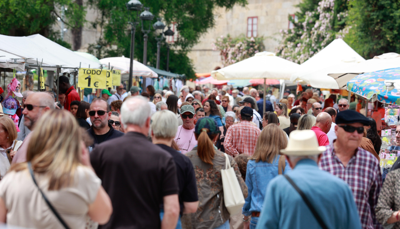Ambiente en el entorno al Convento de Vista Alegre en las Fiestas de Santa Rita en Vilagarcía