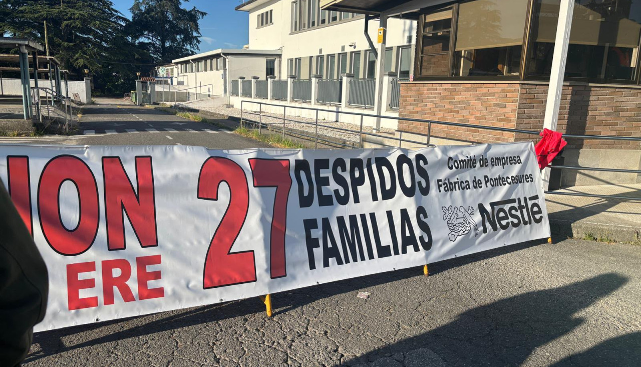 La fábrica de Nestlé en Cesures cierra sus puertas por la huelga