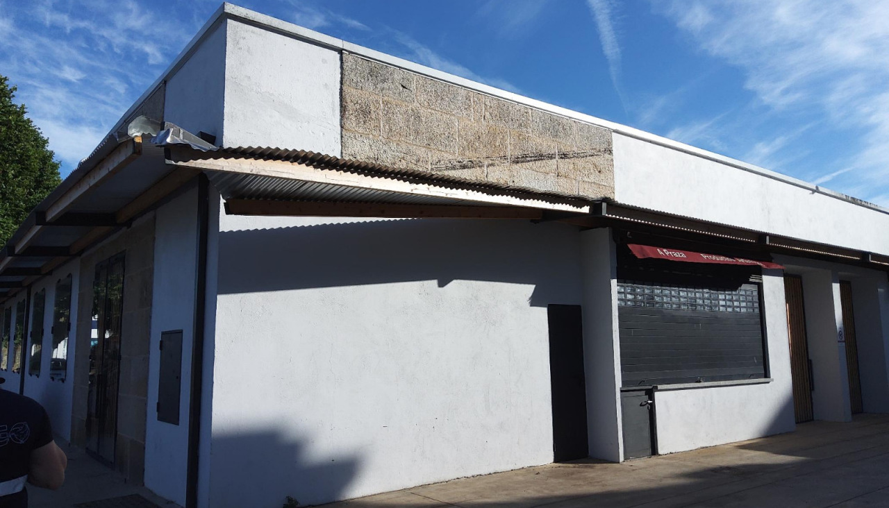 Zona dañada de la Plaza de Abastos