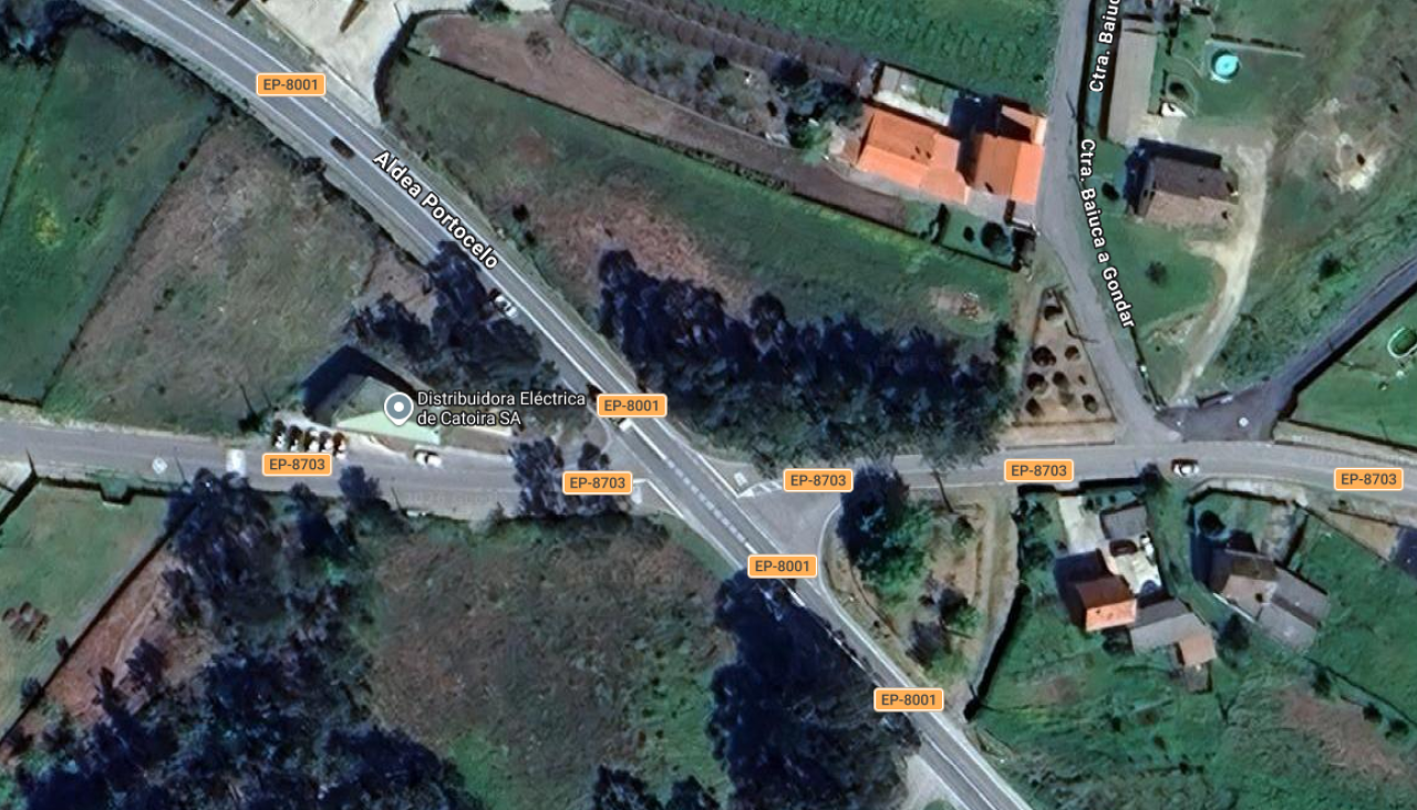 Cruce peligroso en Catoira