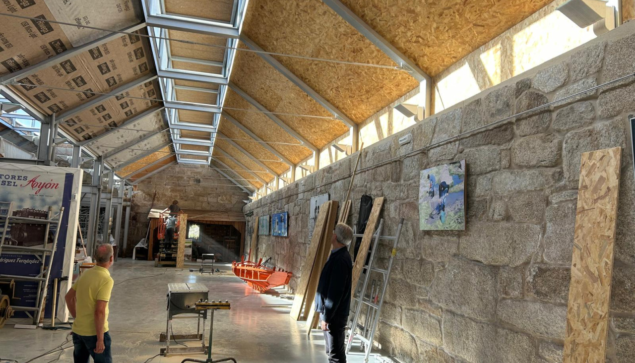 El alcalde de O Grove, José Cacabelos, visitó las obras en el Museo da Salga