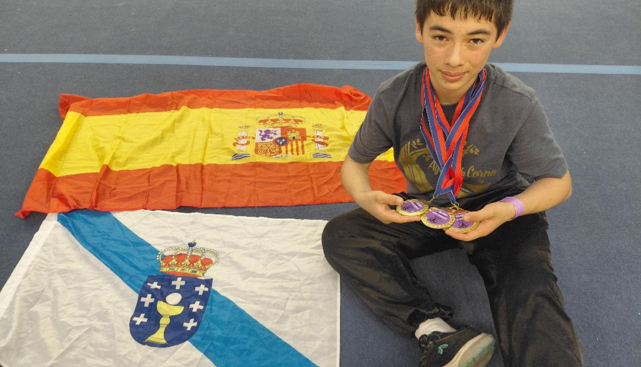 Erik Martín regresó del IX Campeonato Internacional de Maia con 3 medallas de oro