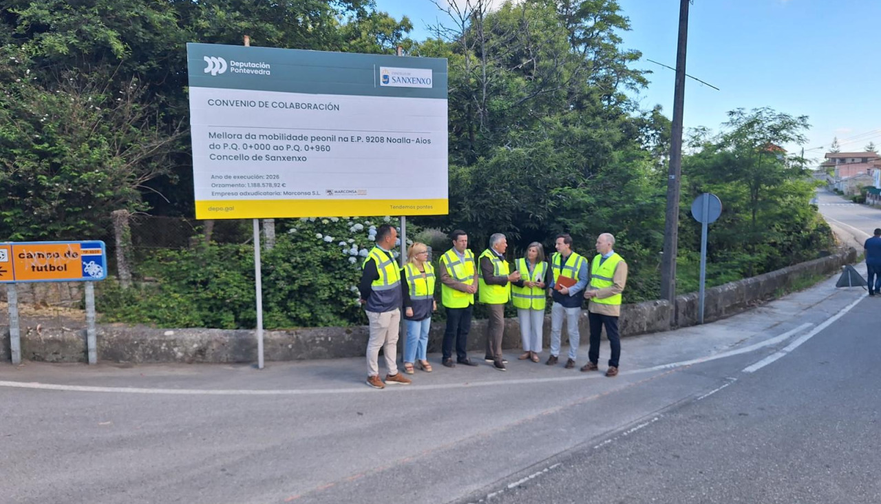 Visita de la diputada provincial Belén Cachafeiro a Sanxenxo