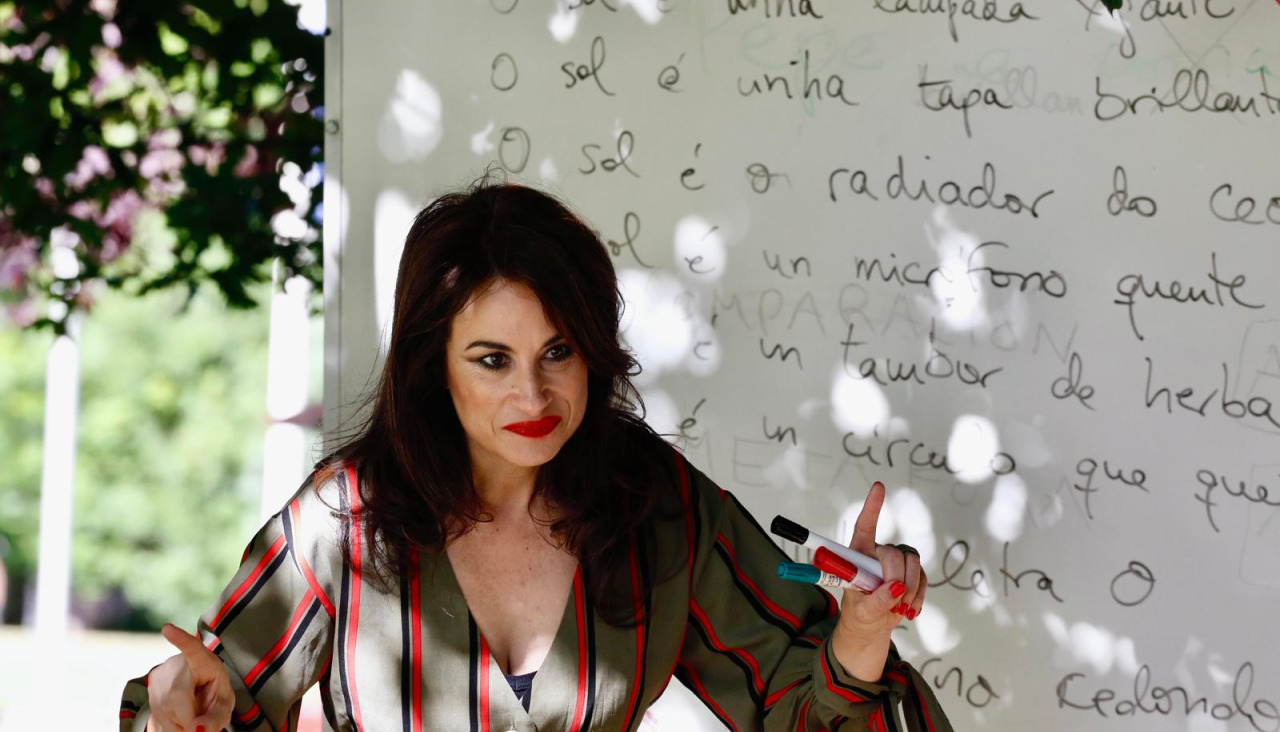 Yolanda Castaño no espazo de firma de libros