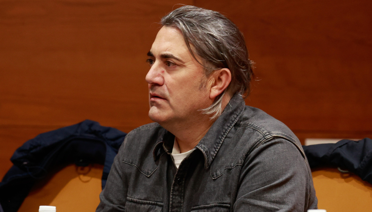 El portavoz del BNG de Sanxenxo, Octavio Fernández, durante un Pleno