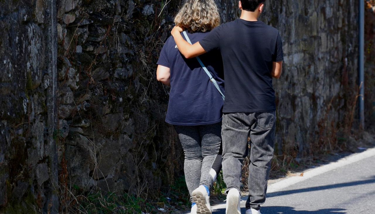 La madre del fallecido en Cambados